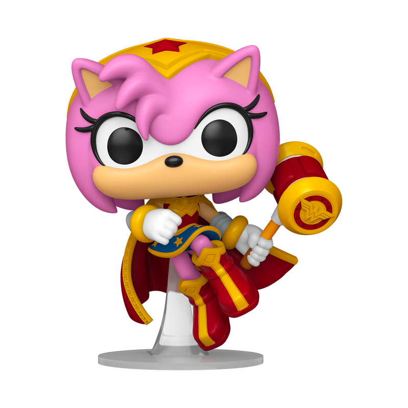 Funko Pop! Heroes - Amy As Wonder Woman 595 - DC x Sonic The Hedgehog Vinyl Figure