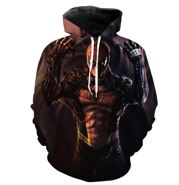 Marvel 3D Printed Unisex Venom/Deadpool Hoodies