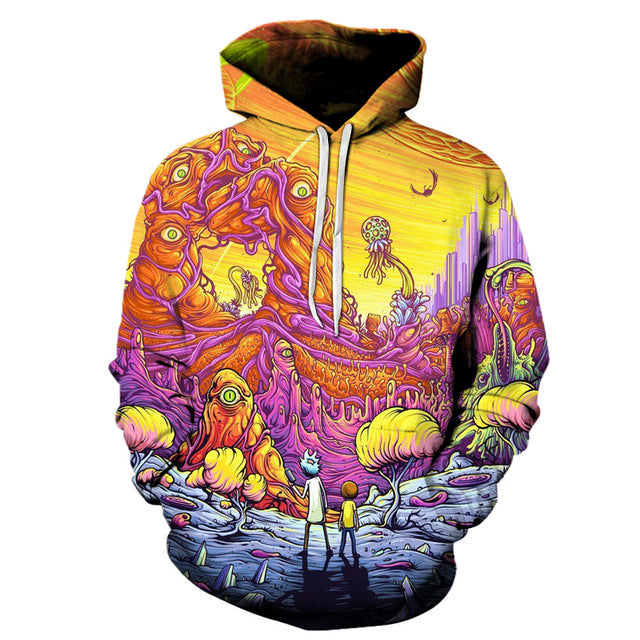 Rick and Morty 3D Unisex Hoodie