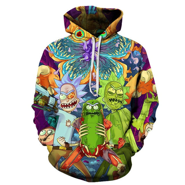 Rick and Morty 3D Unisex Hoodie