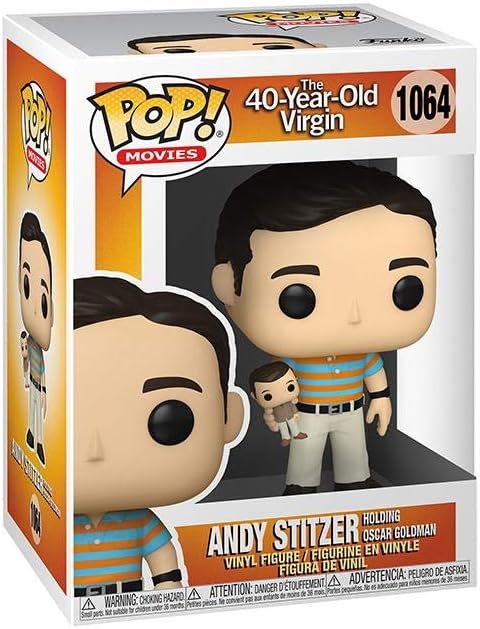 Funko Pop! Movies - Andy Stitzer Holding Oscar Holdman 1064 - The 40-Year-Old Virgin Vinyl Figure