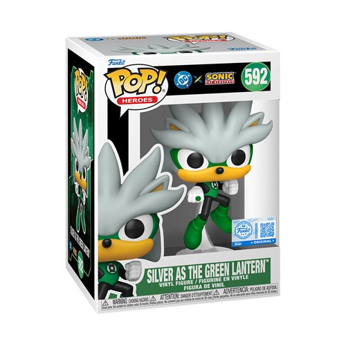 Funko Pop! Heroes - Silver as The Green Lantern 592 - DC x Sonic the Hedgehog [Target] Vinyl Figure