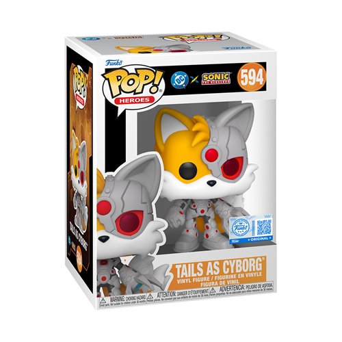 Funko Pop! Heroes - Tails as Cyborg 594 - DC x Sonic the Hedgehog [Target] Vinyl Figure