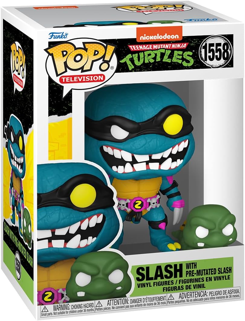 Funko Pop! Television - Slash with Pre-Mutated Slash 1558 - Teenage Mutant Ninja Turtles Vinyl Figure