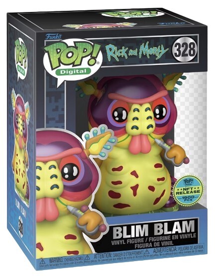 Funko Pop! Rick and Morty Blim Blam 328 (NFT) #328 w/Pop Protector