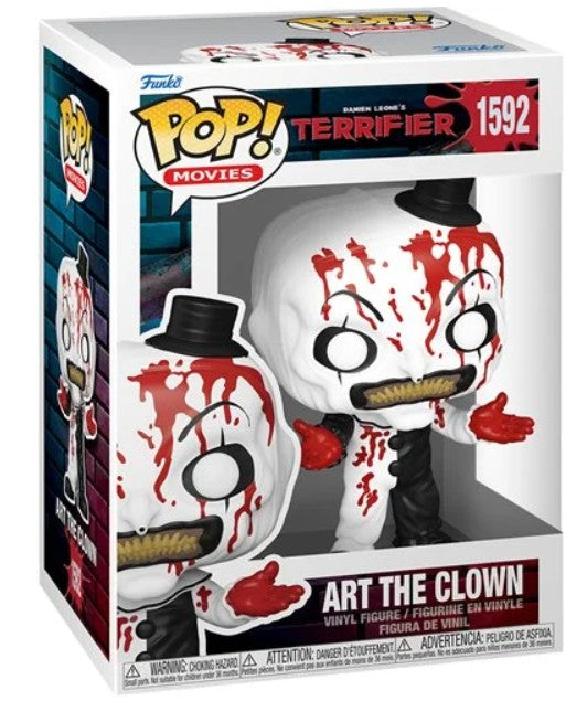 Funko Pop! Movies Bloody Art The Clown #1592 Terrifier Vinyl Figure
