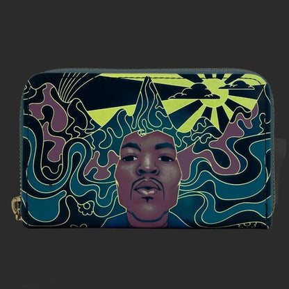 Loungefly Jimi Hendrix Psychedelic Glow-in-the-Dark Zip Around Wallet