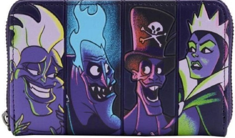 Loungefly Disney Villains In The Dark Zip Around Wallet