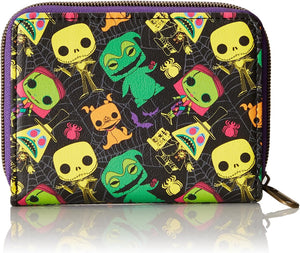 Loungefly Funko Pop! Disney: The Nightmare Before Christmas Black Light Wallet