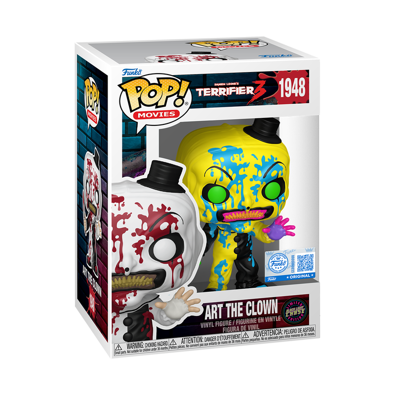 Funko Pop! Movies: Art the Clown #1948 Terrifier 3 Vinyl Figure CHASE (Entertainment Earth Exclusive)