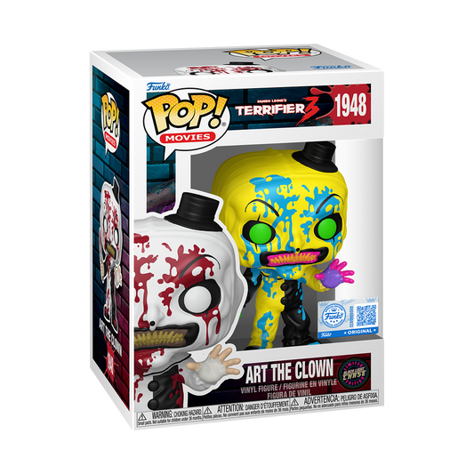 Funko Pop! Movies: Art the Clown #1948 Terrifier 3 Vinyl Figure CHASE (Entertainment Earth Exclusive)