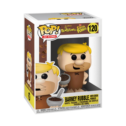 Funko Pop! Ad Icons - Barney Rubble with Cocoa Pebbles 120 - The Flintstones x Cocoa Pebbles Vinyl Figure