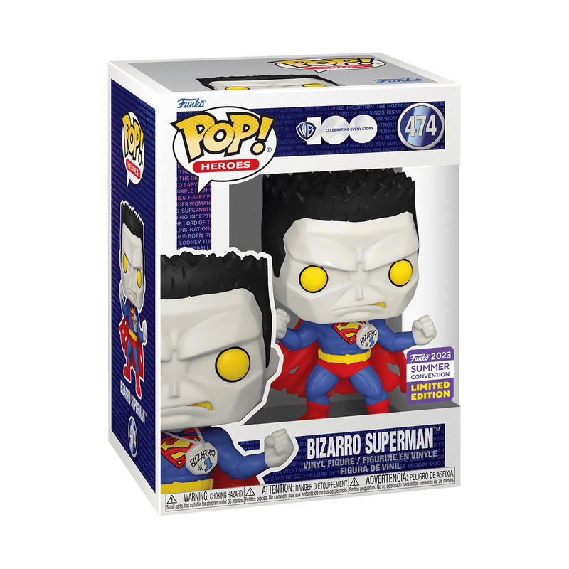 Funko Pop! Heroes - Bizarro Superman 474 - WB 100 [2023 Summer Convention] Vinyl Figure
