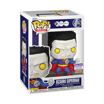 Funko Pop! Heroes - Bizarro Superman 474 - WB 100 [2023 Summer Convention] Vinyl Figure