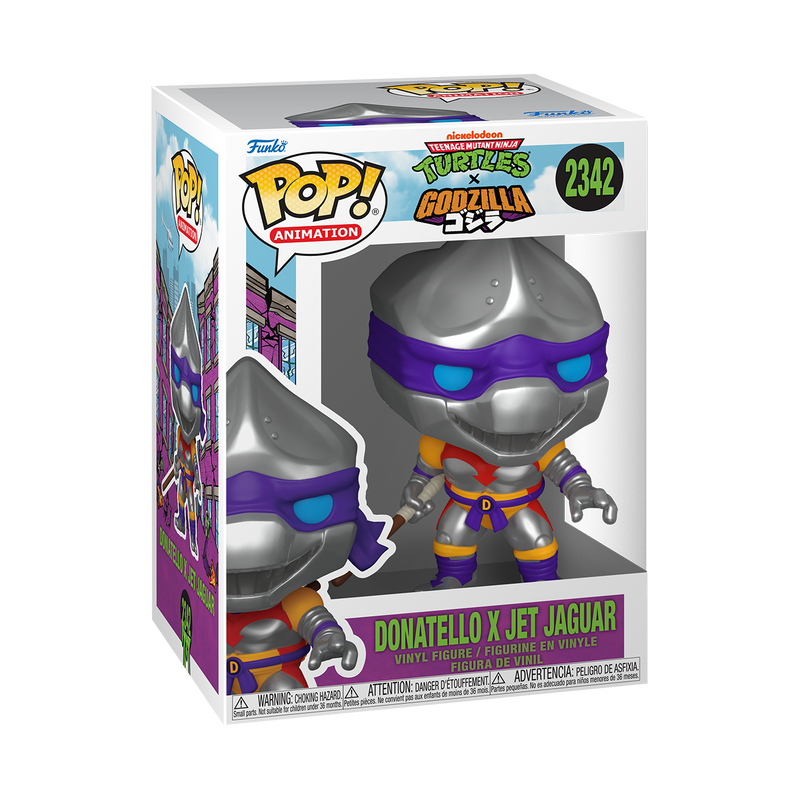 Funko Pop! Donatello X Jet Jaguar 2342 - TMNT Turtles Vs Godzilla Vinyl Figure