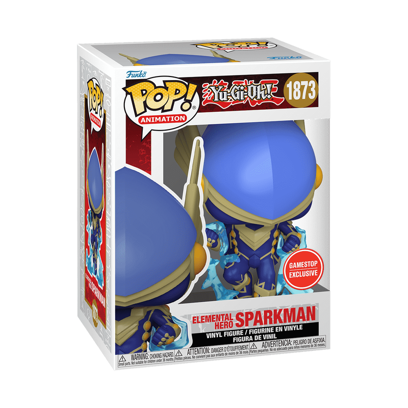 Funko Pop! Animation - Elemental Hero Sparkman  1873 - Yu-Gi-Oh! [Gamestop] Vinyl Figure