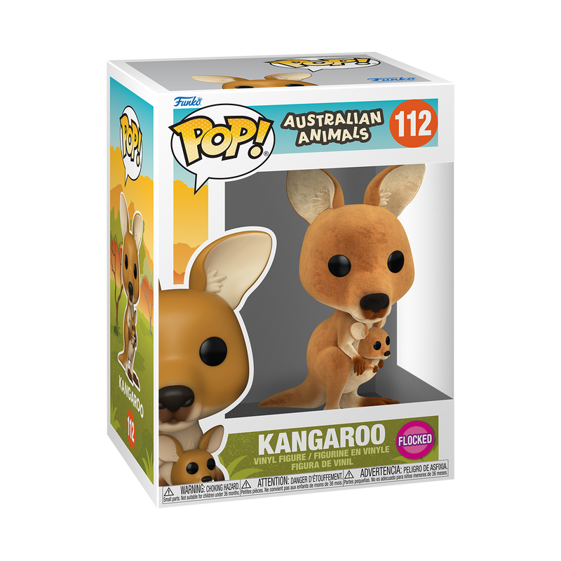 Funko Pop! - Kangaroo #112 [Flocked] Australian Animals Vinyl Figure