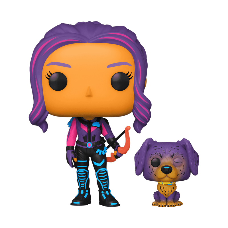 Funko Pop! Kate Bishop With Lucky The Pizza Dog 1212 - Marvel [Target Exclusive] Blacklight Vinyl Figure