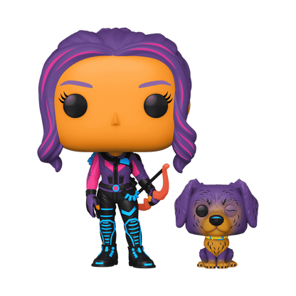 Funko Pop! Kate Bishop With Lucky The Pizza Dog 1212 - Marvel [Target Exclusive] Blacklight Vinyl Figure