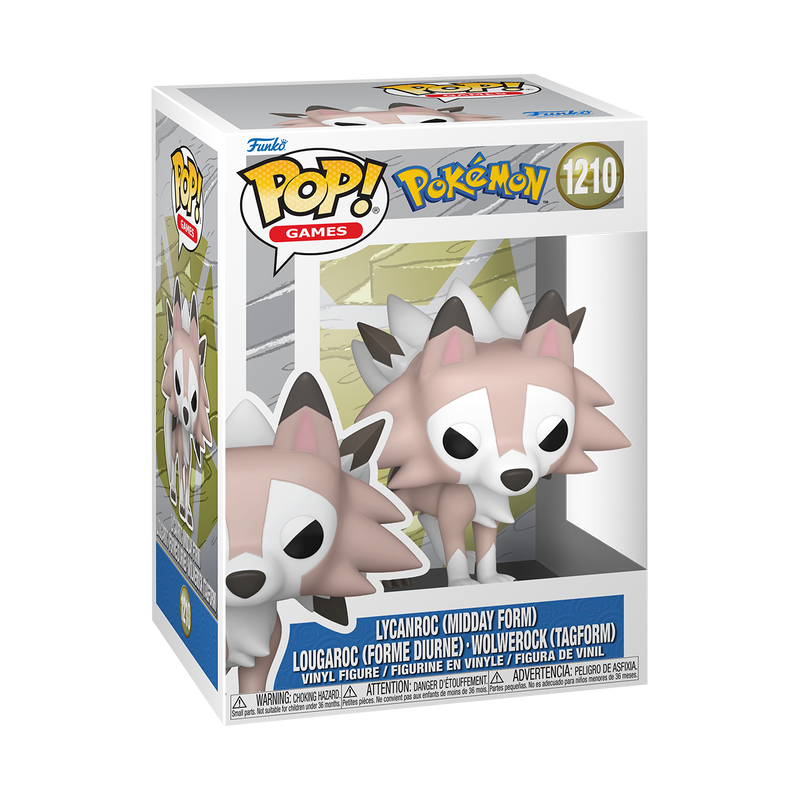 Funko Pop! Games - Lycanroc (Midday Form) 1210 - Pokemon Vinyl Figure