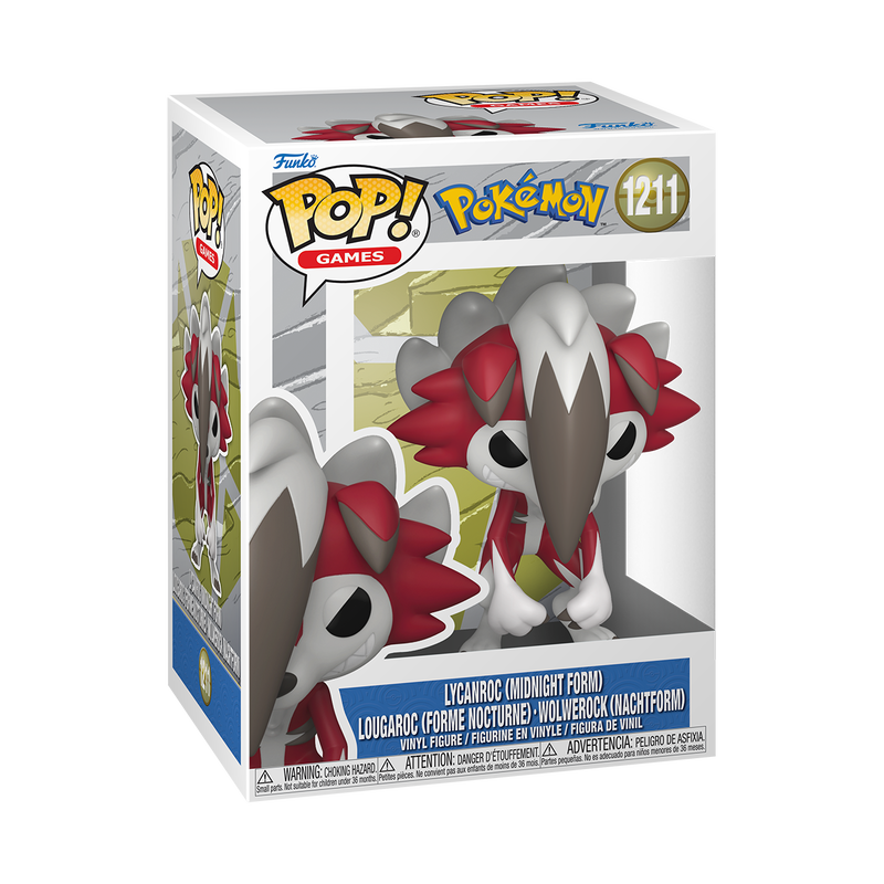 Funko Pop! Games - Lycanroc (Midnight Form) 1211 - Pokemon Vinyl Figure
