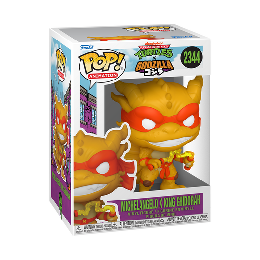 Funko Pop! Michelangelo X King Ghidorah 2344 - TMNT Turtles Vs Godzilla