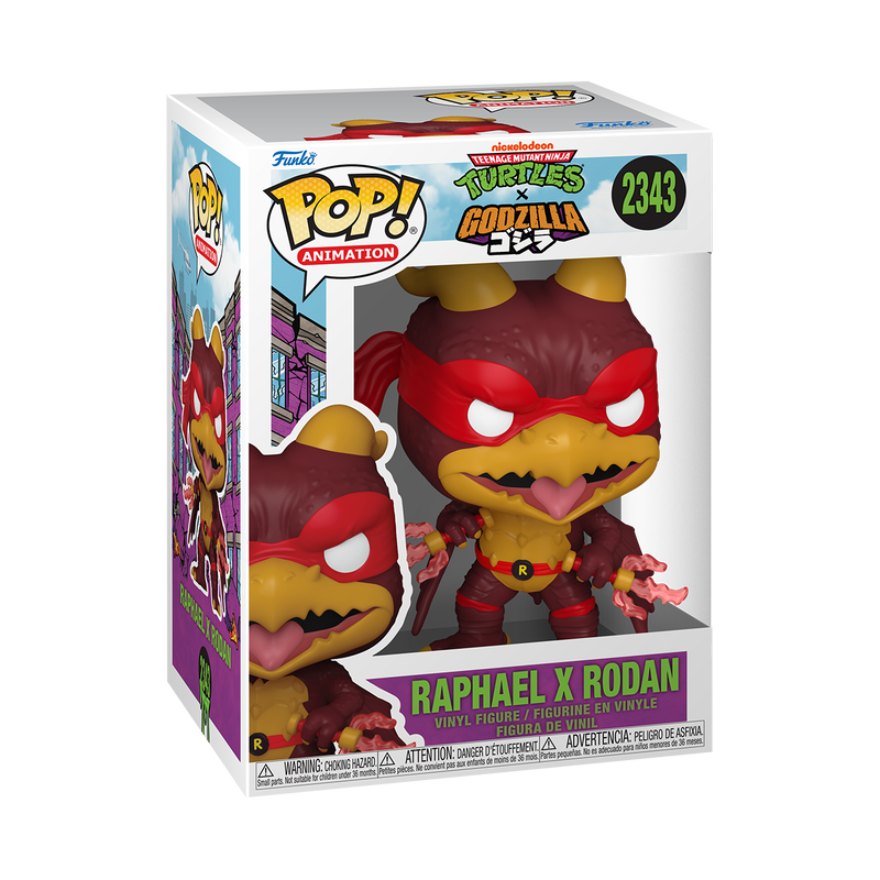 Funko Pop! Raphael x Rodan 2343 - TMNT Turtles Vs Godzilla Vinyl Figure