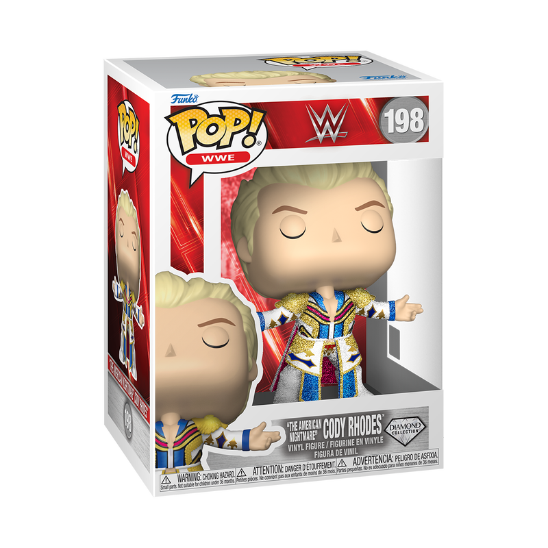 Funko Pop! WWE: The American Nightmare Cody Rhodes Vinyl Figure #198 (Diamond Glitter)