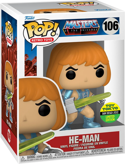 Funko Pop! Retro Toys - He-Man 106 - Masters of the Universe [Toy Tokyo San Diego 2022] Vinyl Figure