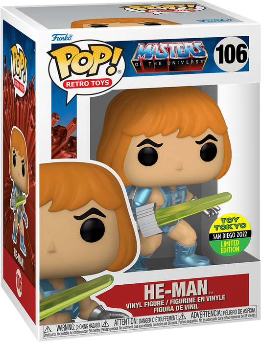 Funko Pop! Retro Toys - He-Man 106 - Masters of the Universe [Toy Tokyo San Diego 2022] Vinyl Figure