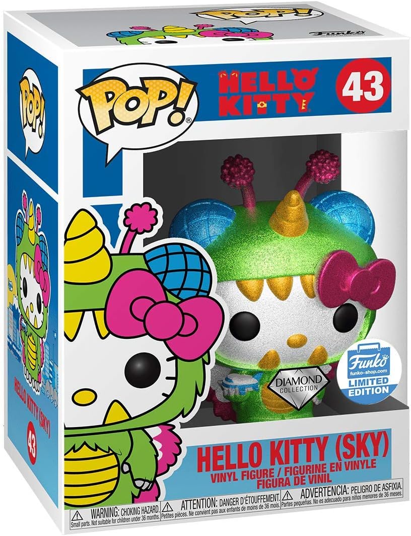 Funko Pop! Hello Kitty (Sky) #43 Funko.com (Diamond Collection) w/Pop Protector