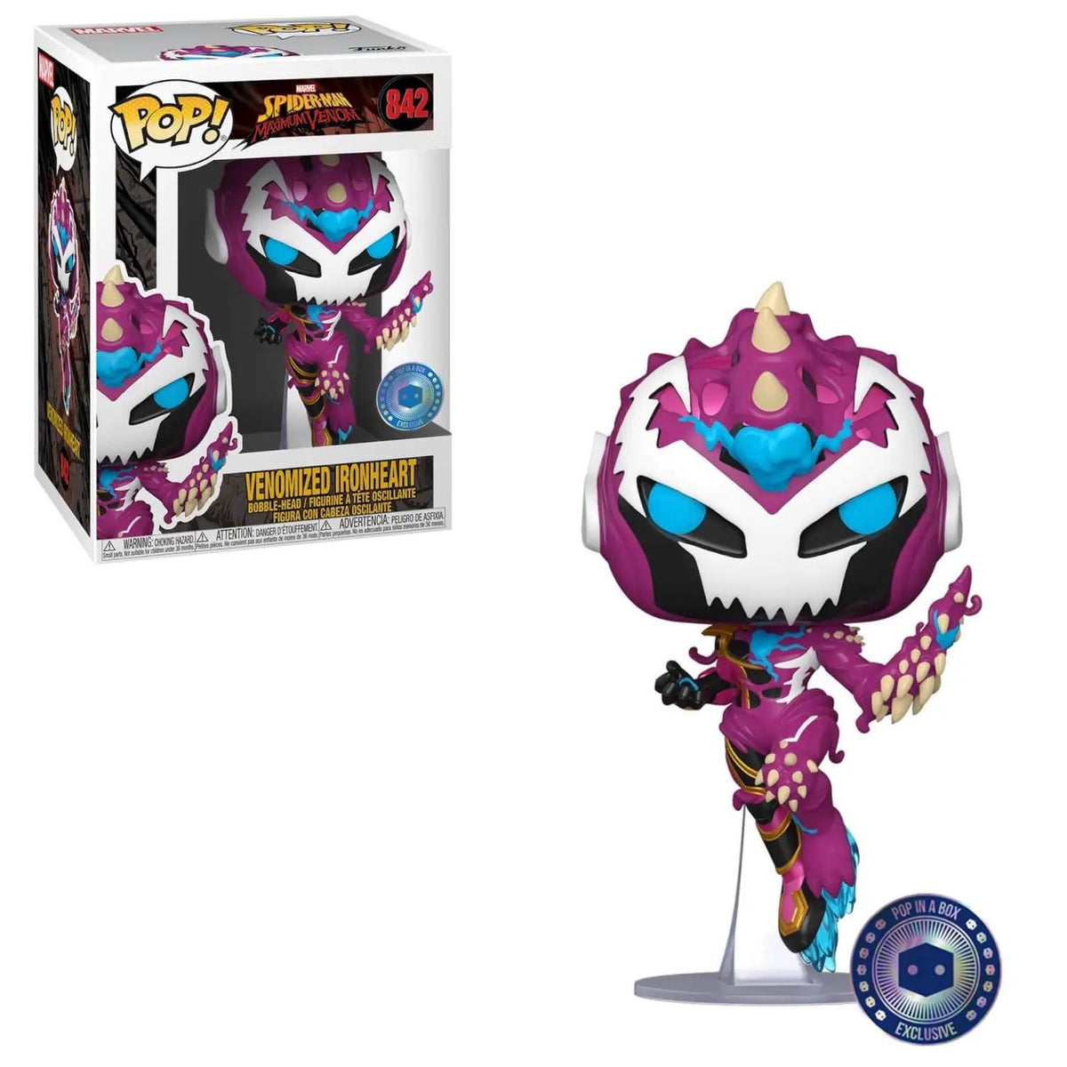 Funko Pop! Marvel - Venomized Ironheart 842 - Spider-Man Maximum Venom [Pop In A Box] Vinyl Figure