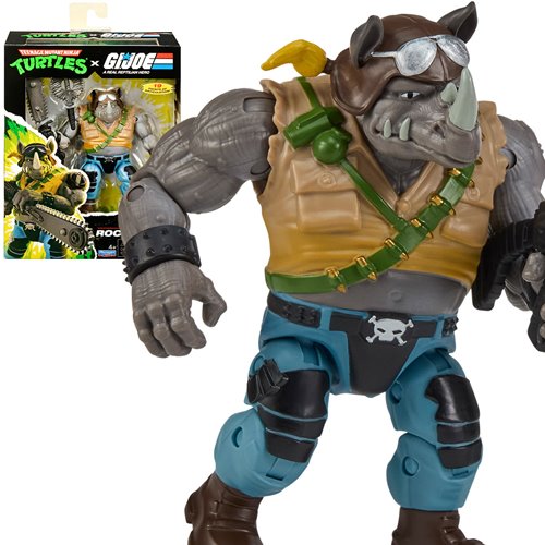 Playmates - Rocksteady x Buzzer - Teenage Mutant Ninja Turtles x G.I. Joe Action Figure